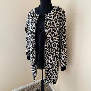 Sanctuary Leopard Print Bomber Cardigan